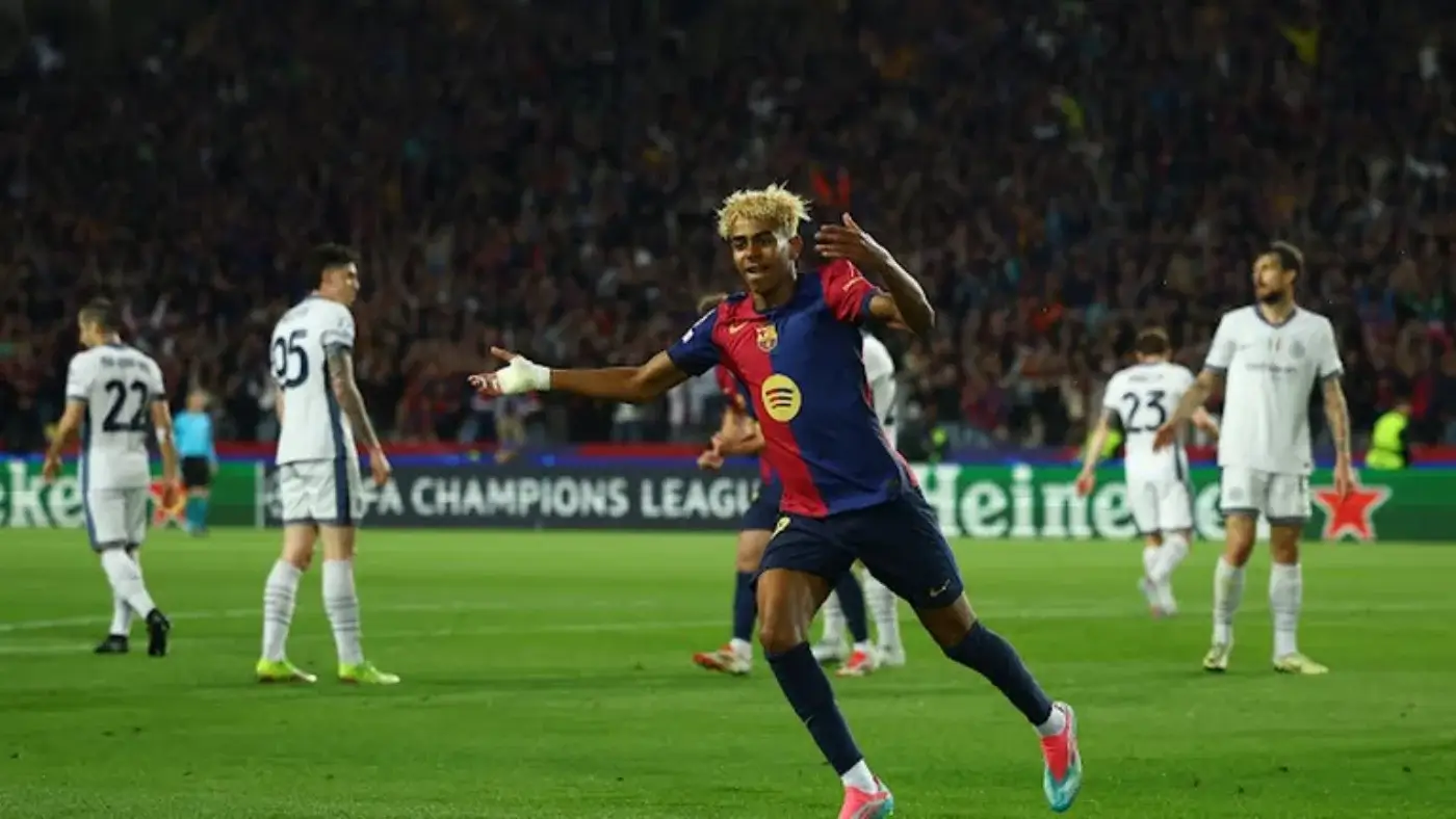 Four-goal thriller in first half between Barcelona and Inter