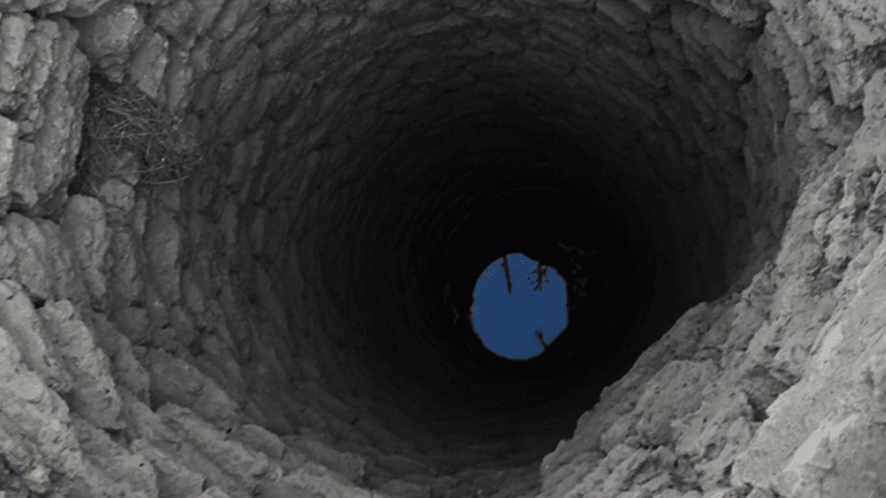 Alimony dodger jumps into well to escape bailiffs