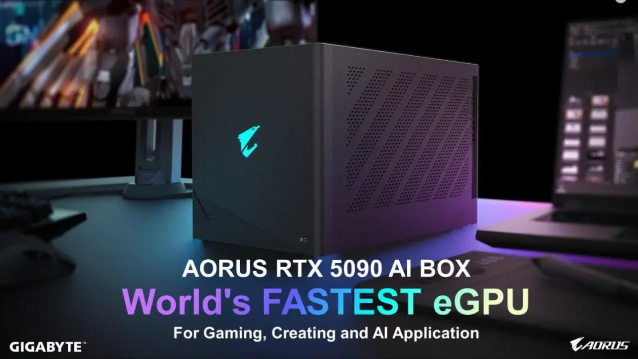 Gigabyte представила внешнюю RTX 5090 Aorus AI Box