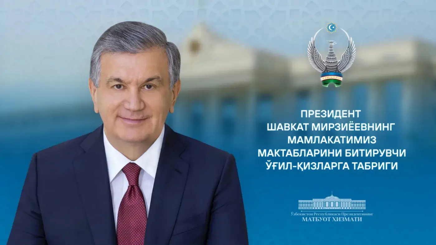 Shavkat Mirziyoev okul mezunlarını tebrik etti