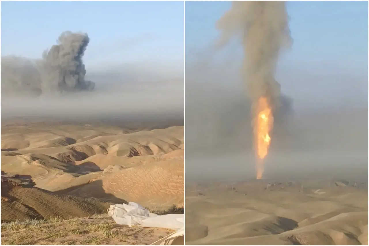 Surhanderya’da güçlü gaz fışkırması meydana geldi: yetkililer halk için tehlike olmadığını açıkladı (video)