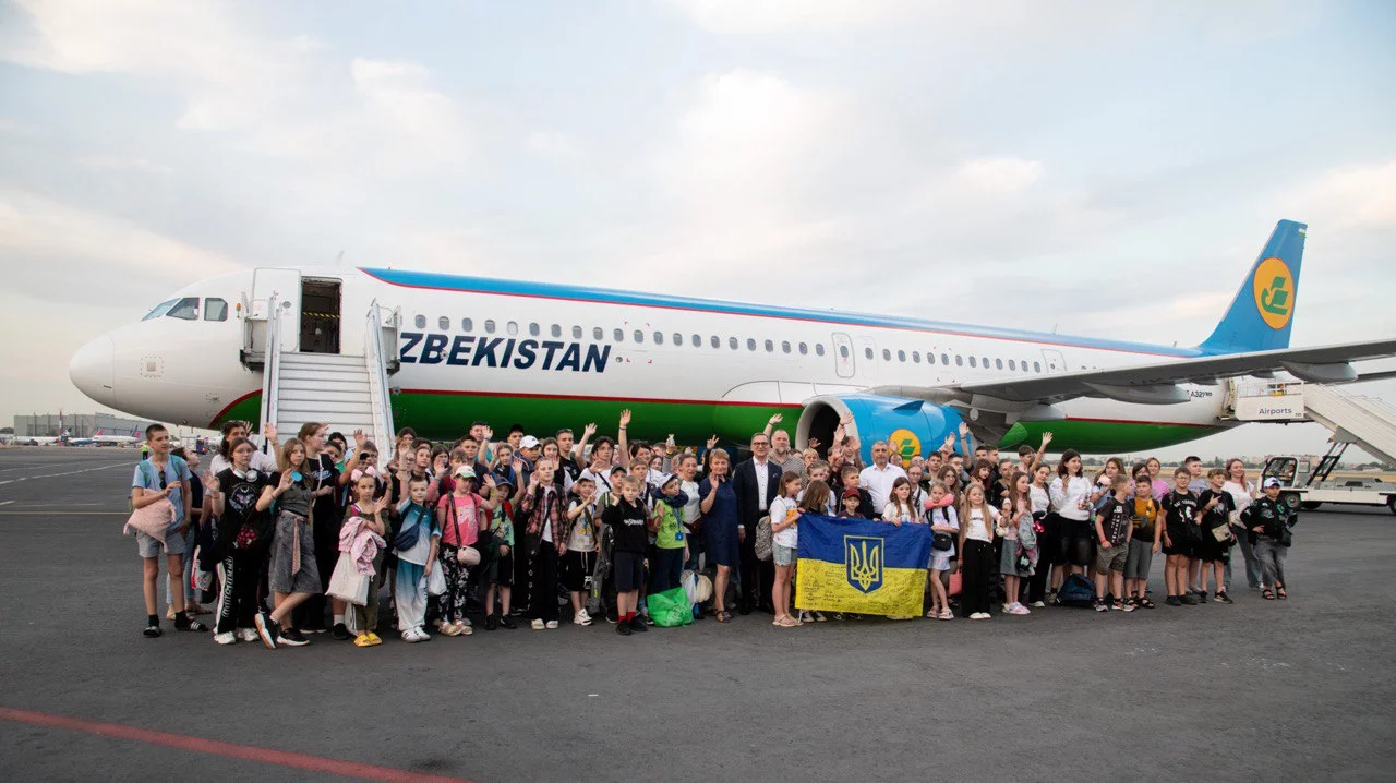 Ukrainian children arrived in Uzbekistan for rest and rehabilitation
