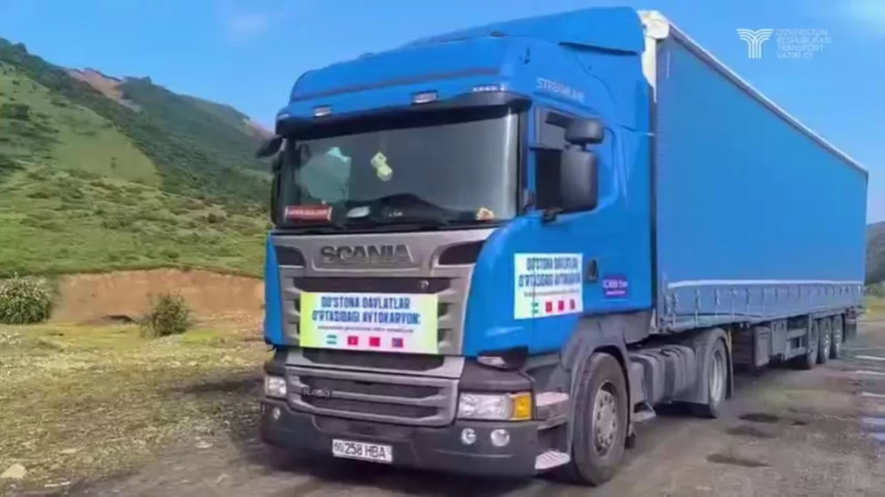 Uzbek truck passes through 4 countries in 8 days