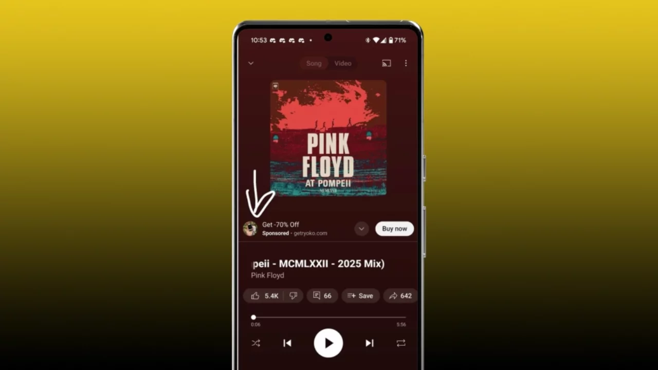 Advertising banners in YouTube Music? Reminder: it's now official!