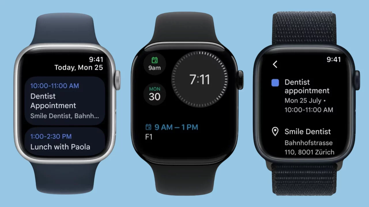 Google Takvim artık Apple Watch saatlerinde de çalışıyor