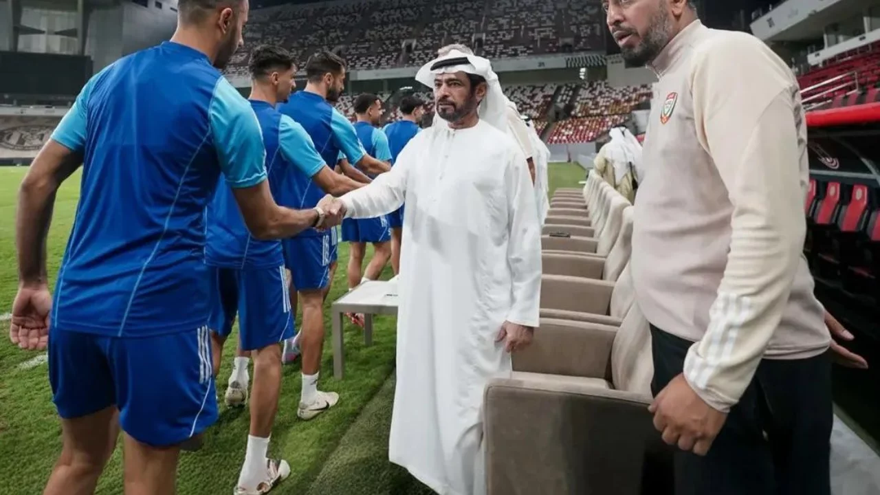 What demands did Hamdan bin Mubarak make on the UAE players in the match against Uzbekistan?