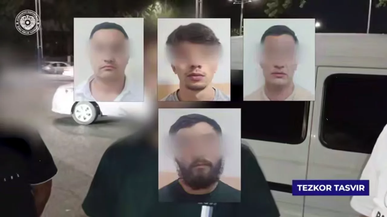 Taşkent’te bankadan 90 bin dolar çalındı: suç çetesi yakalandı (video)