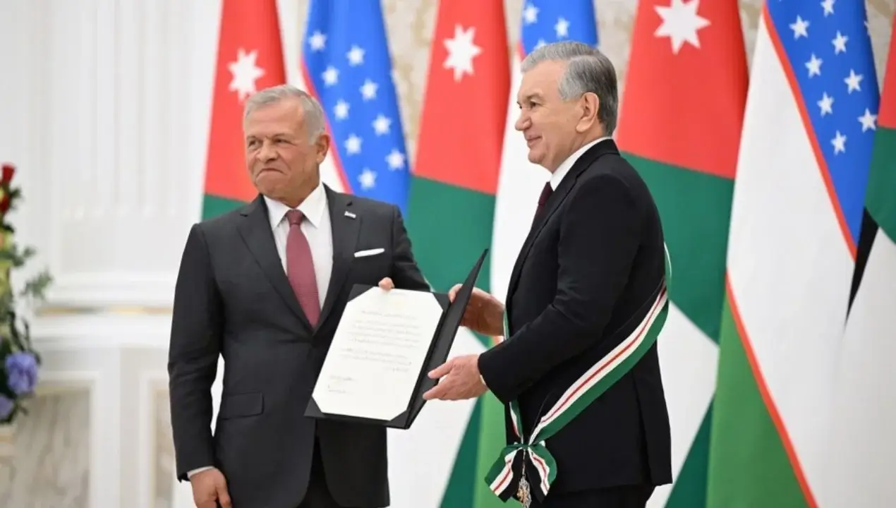 Shavkat Mirziyoyev Iordaniyaning oliy nishoni bilan mukofotlandi