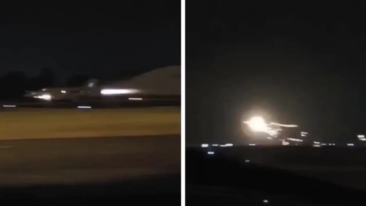 Fighter jet caught fire and crashed during flight in Malaysia