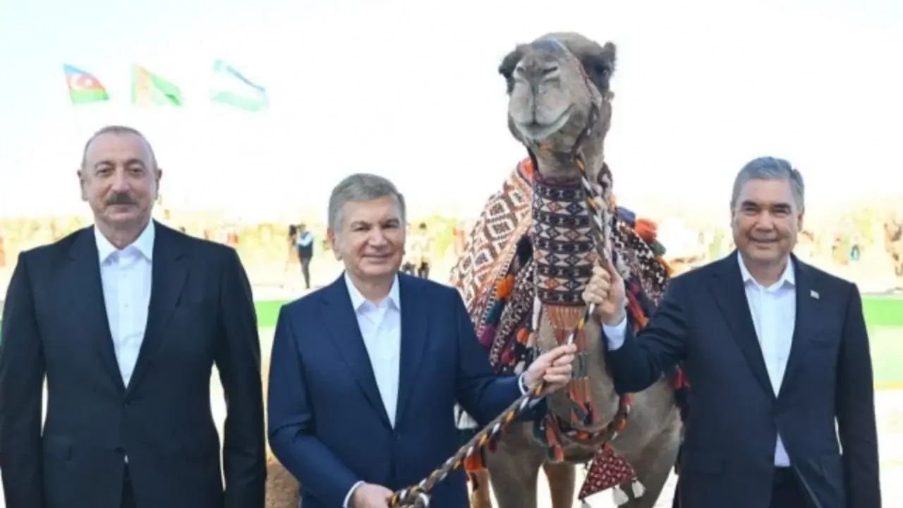 Mirziyoyev'e Türkmenistan'dan bir deve ve bir eşek hediye edildi