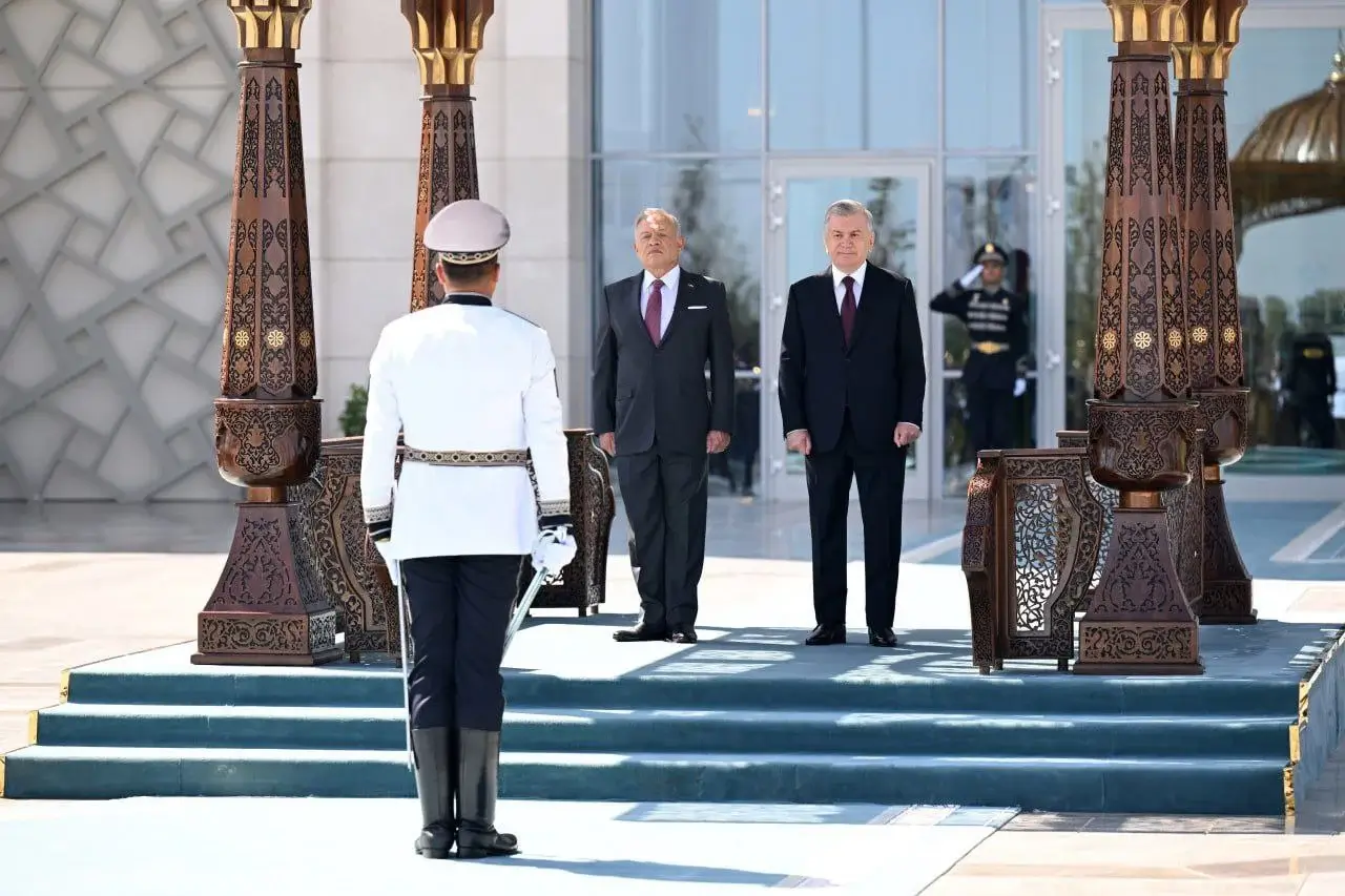 Ürdün Kralı için Semerkant'ta resmi karşılama töreni düzenlendi
