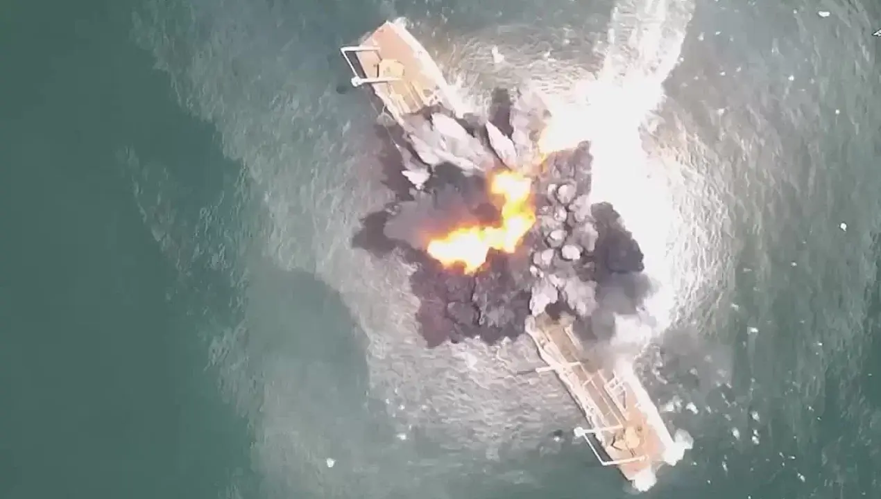 Ukrainian ship sank from drone strike for first time
