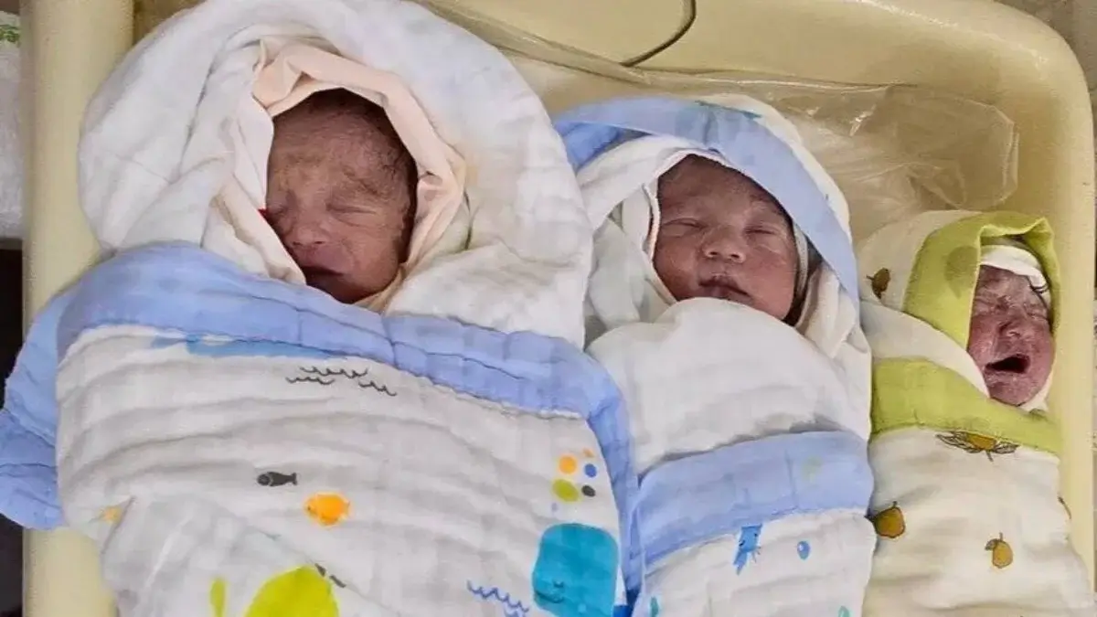 Sirdaryo’da 24 yaşındaki anne üçüz dünyaya getirdi