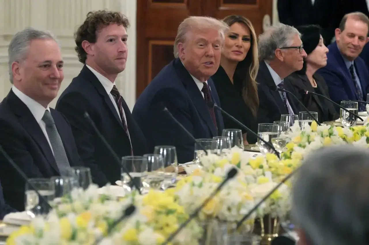 What goal did Trump pursue by gathering technology leaders at the White House?