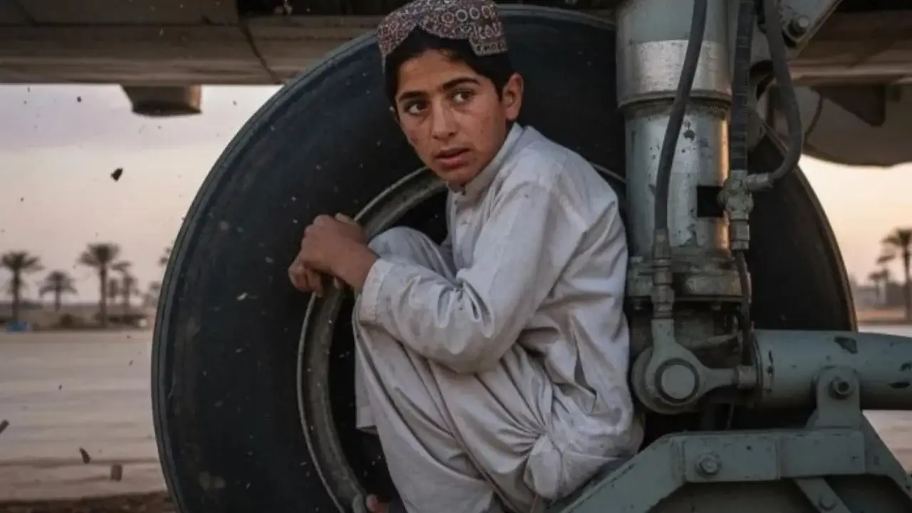 Afg'onistanlı 13 yaşındaki bir çocuk, uçak şassisinde saklanarak Delhi'ye ulaştı.