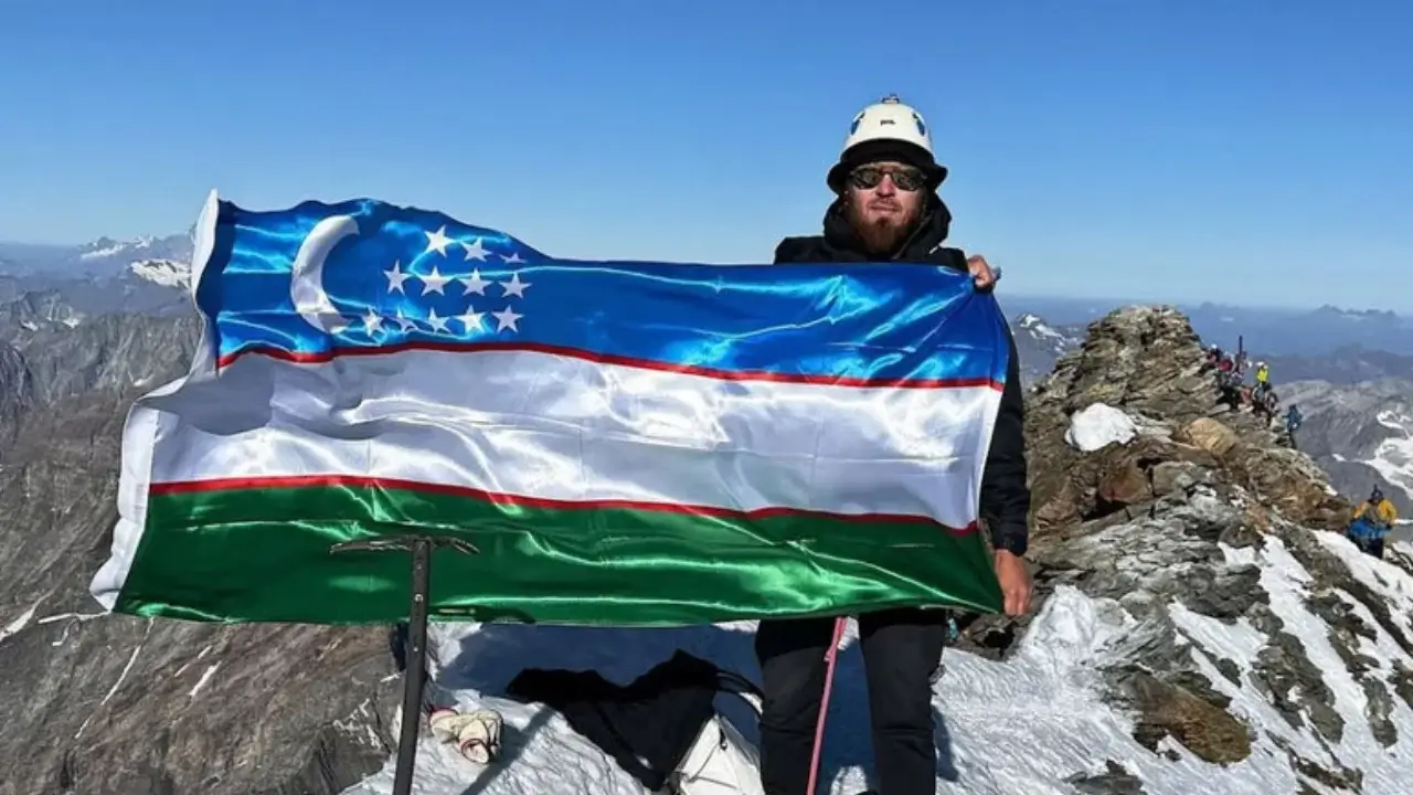 The Uzbek climber conquered the most difficult peak in the Alps.