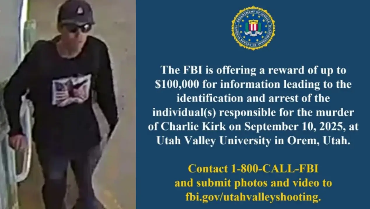 A $100,000 reward has been announced for information about Charlie Kirk's killer.