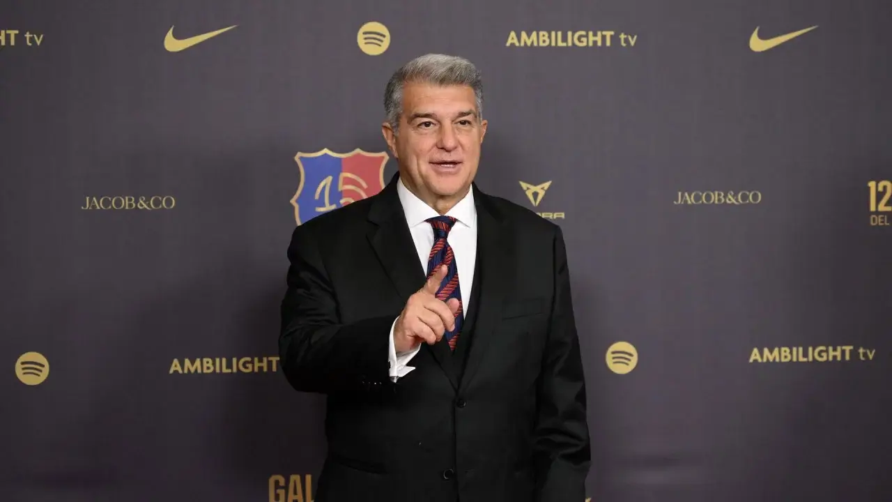 Joan Laporta reacts to Real Madrid's Golden Ball boycott
