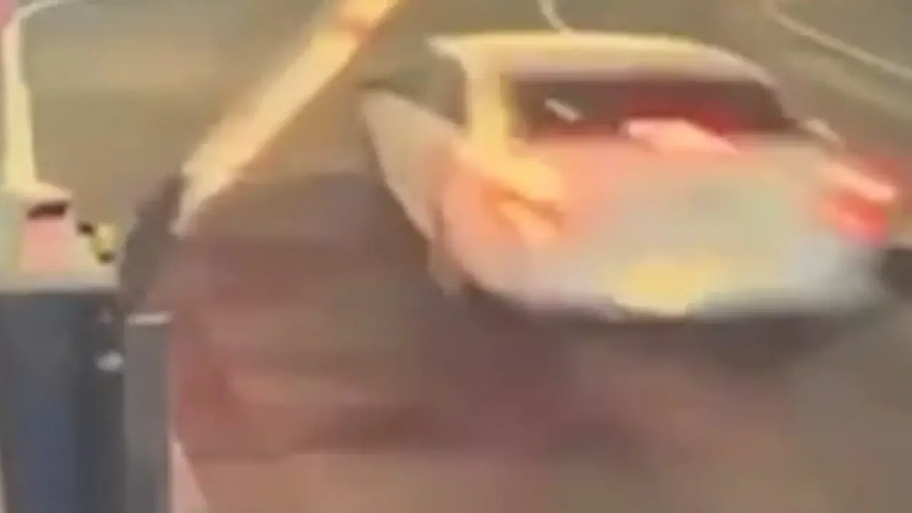 A Cobalt speeding into the airport in Samarkand hit a scooter