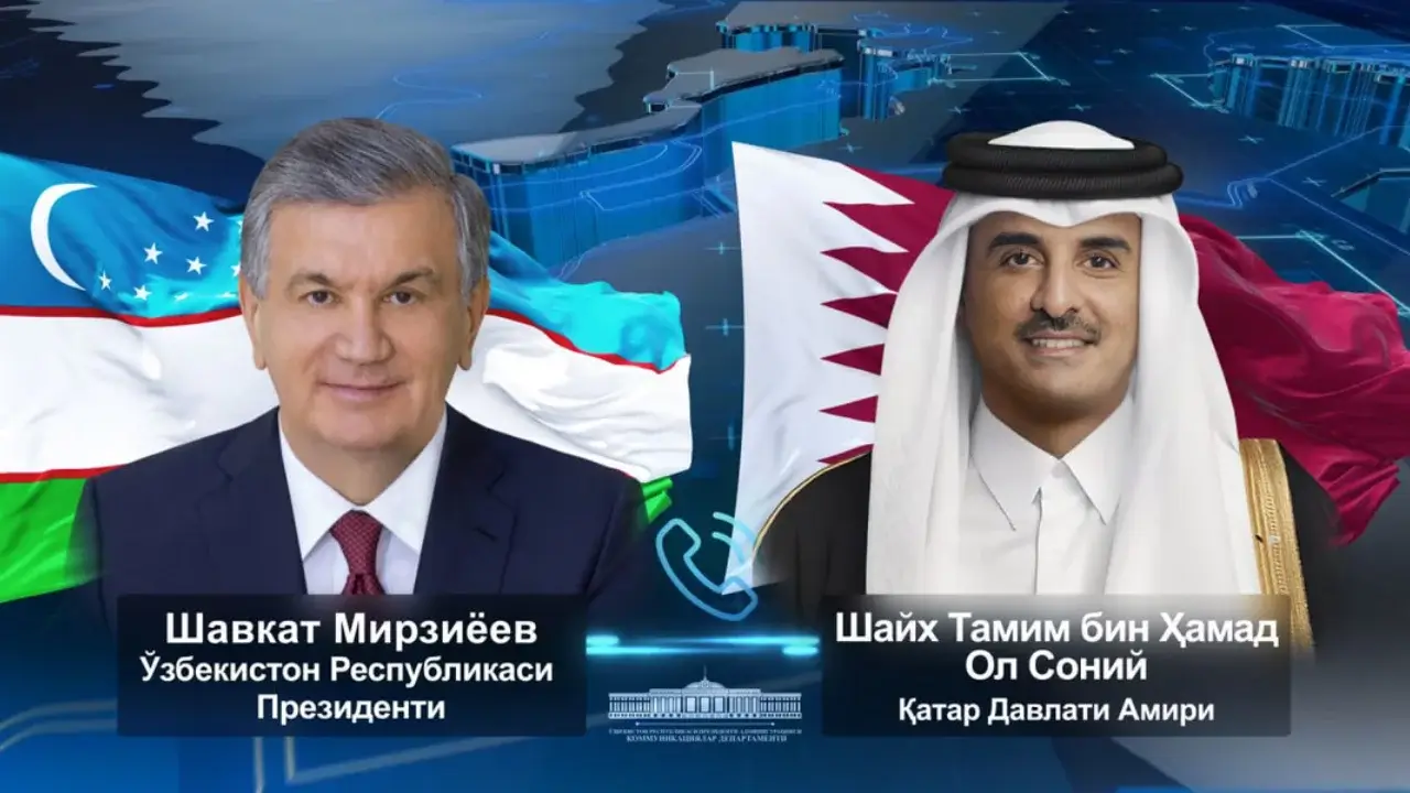 Шавкат Мирзиёев Қатар Амири билан телефонда мулоқот қилди