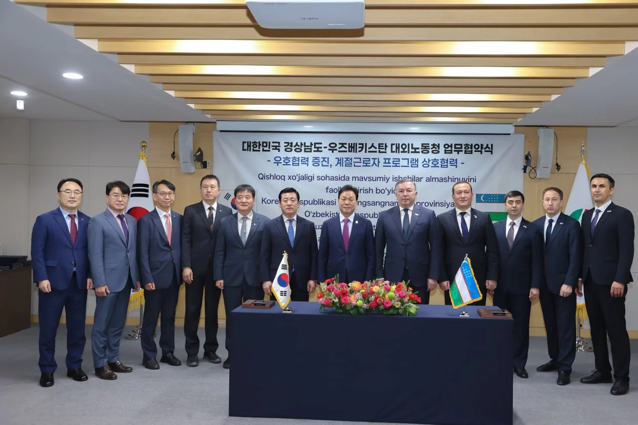 Oʻzbekiston va Koreya mehnat sohasida yangi kelishuvga erishdi