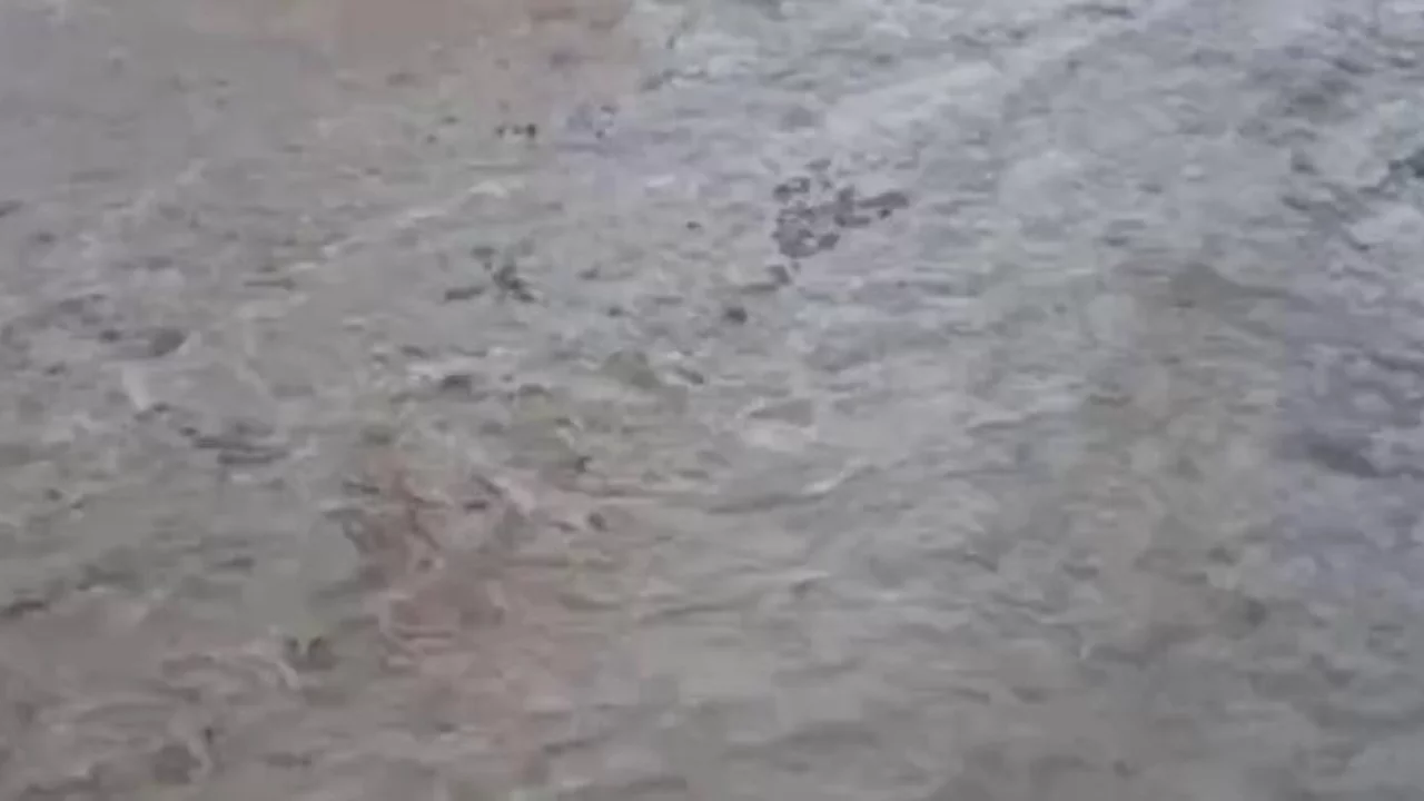 Flooding damages houses in Andijan district