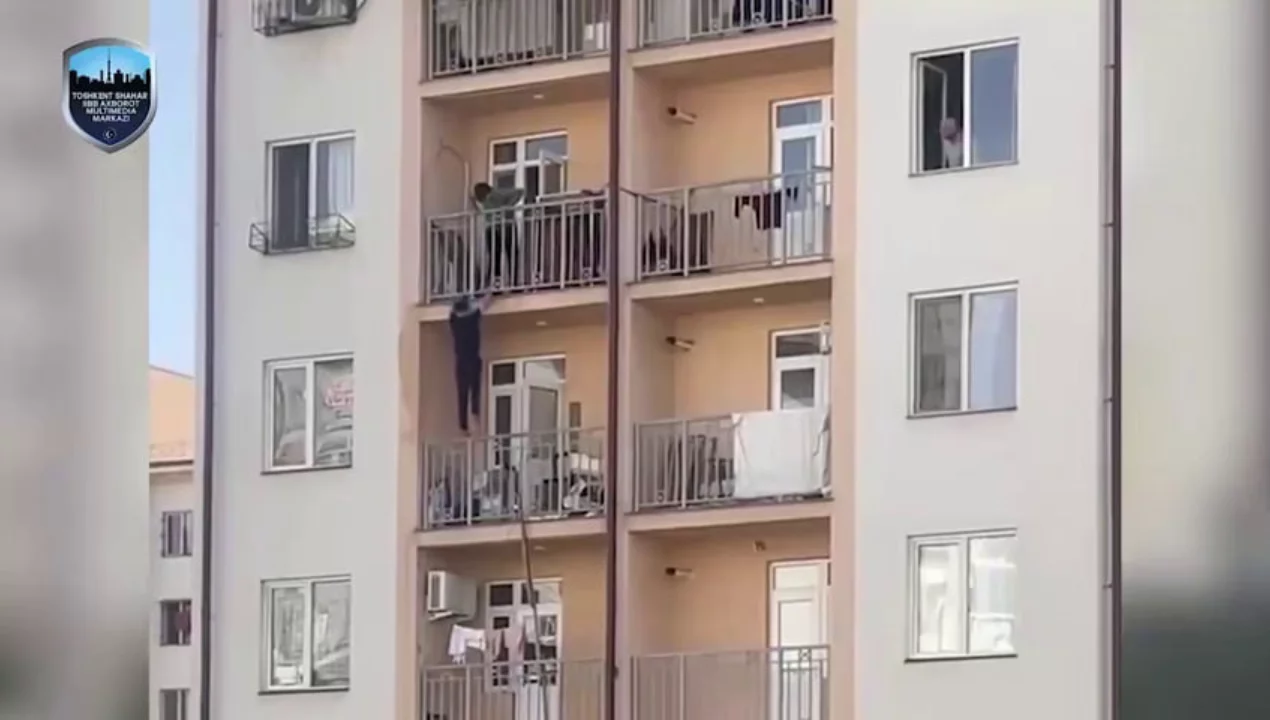 Yangihayot tumanida talaba 5-qavatdan pastga tushib, bolani qutqarib qoldi