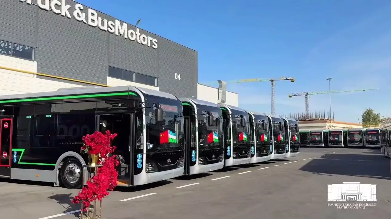 202 new electric buses were delivered from China to Tashkent