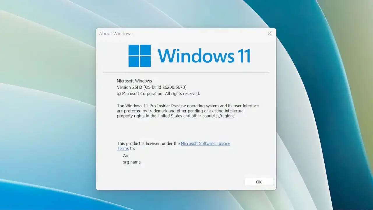Microsoft released the Windows 11 25H2 update