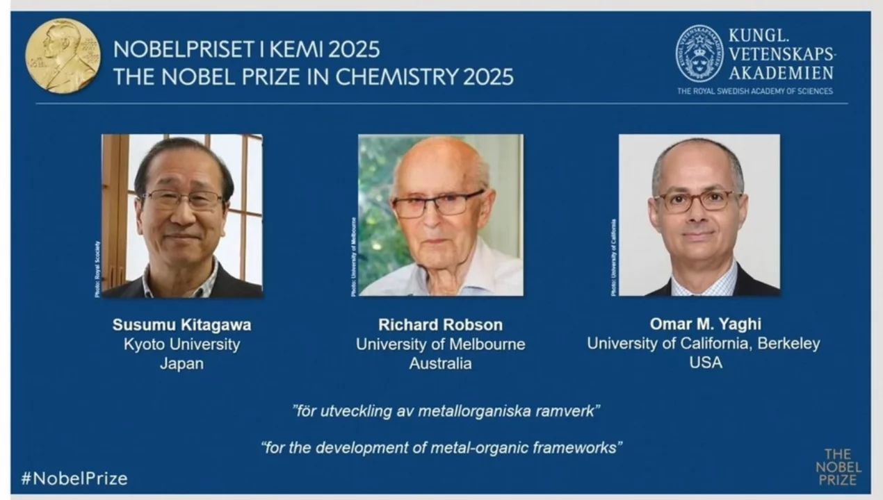 Nobel Prize in Chemistry: MOF revolution, water from air, clean future