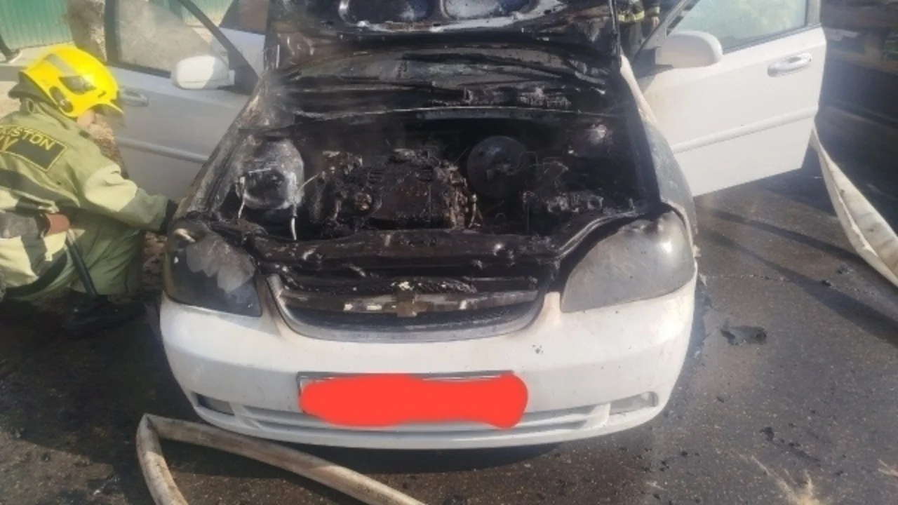 Юнусободда Lacetti ёнди: ёнғин 2 дақиқада ўчирилди