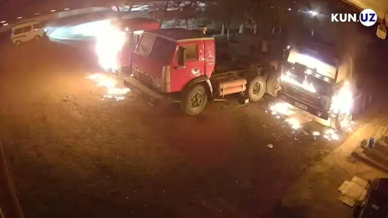 Самарқандда оилавий жанжал юк машиналари ёқилишига сабаб бўлди