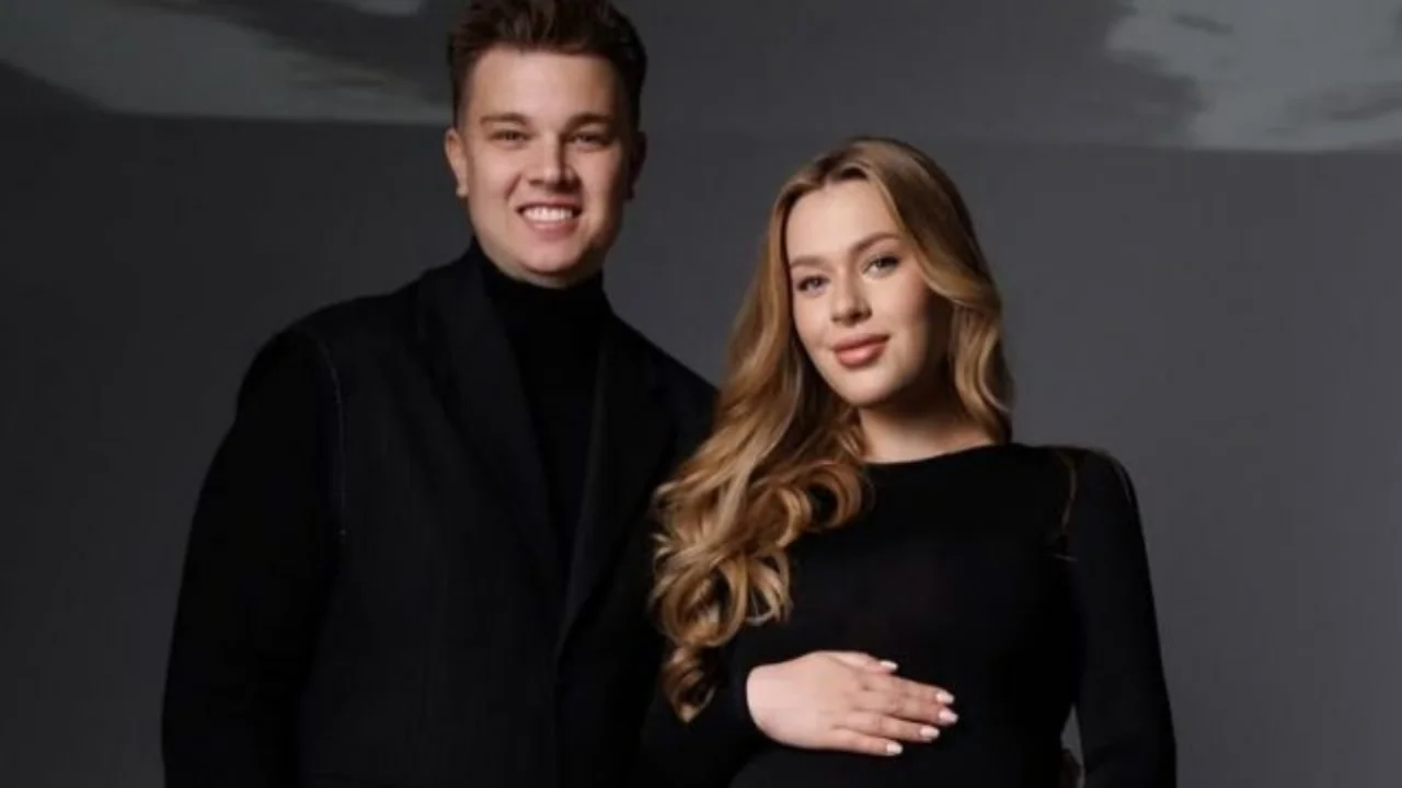 Robert and Masha Gerber showed their newborn daughter