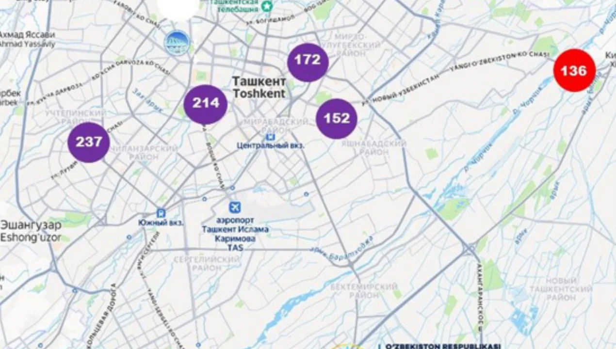 Ташкент ауасында зиянды бөлшектер күрт көбейді