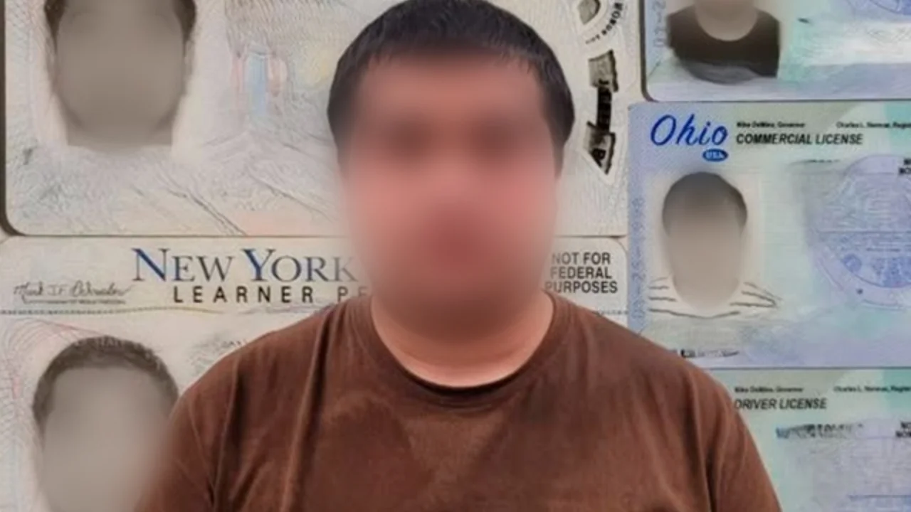 An Uzbek citizen with five driver's licenses has been arrested in the USA