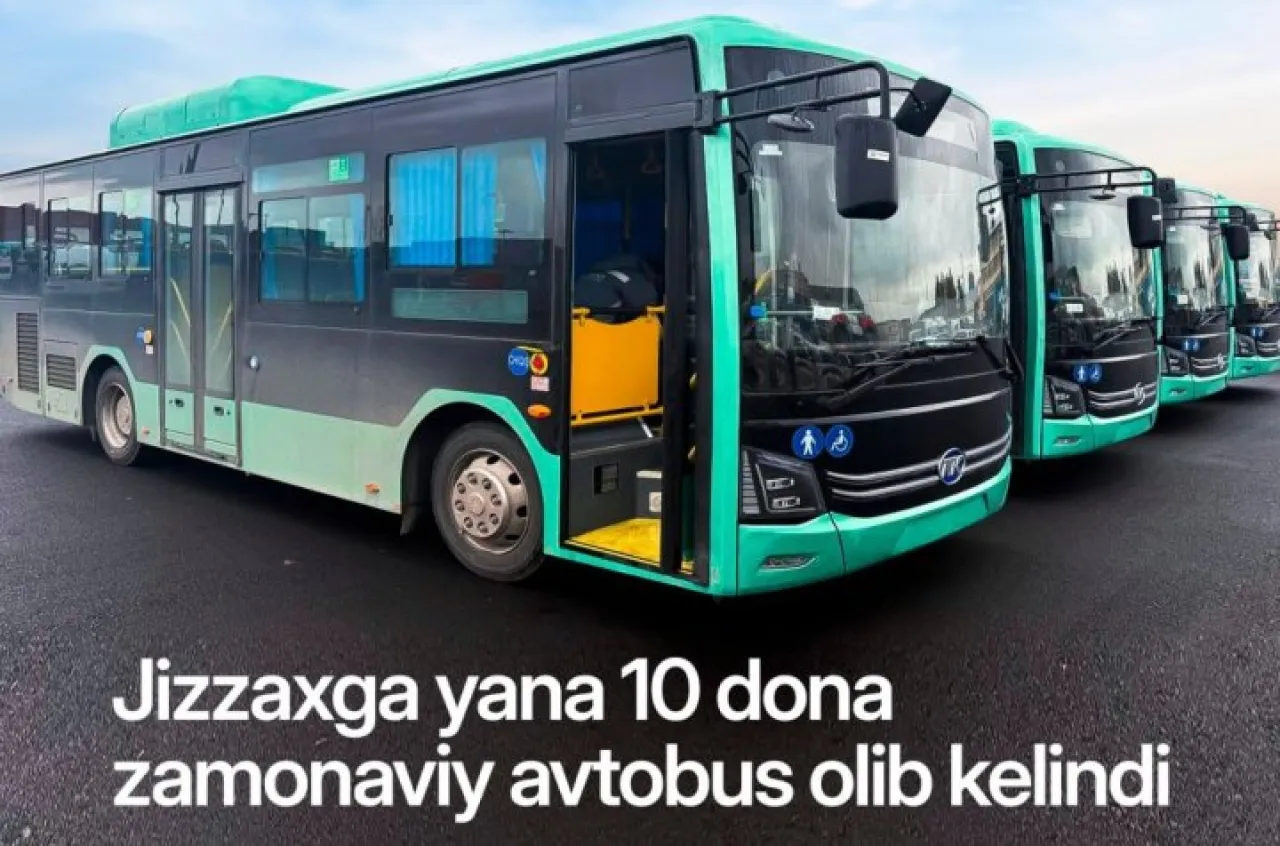 Jizzakh'a modern otobüsler teslim edildi