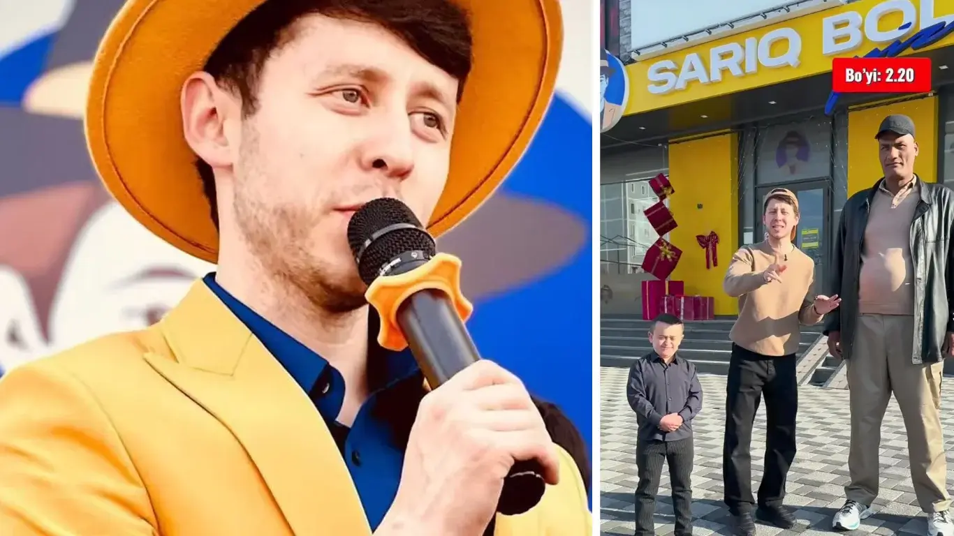 Бўйи 2,20 ва 1,12 метр: Ўзбекистондаги рекорд одамлар (видео)