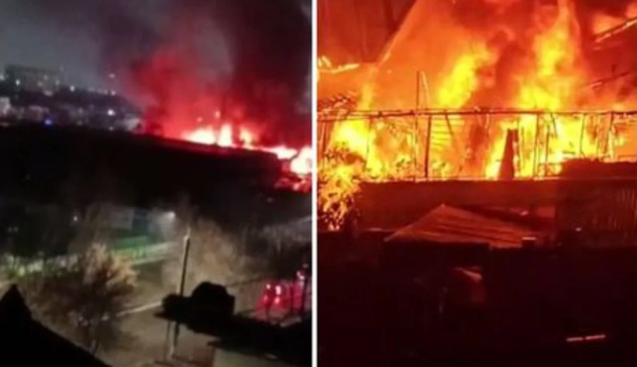 Тошкентда «Кадишева» бозорида ёнғин содир бўлди