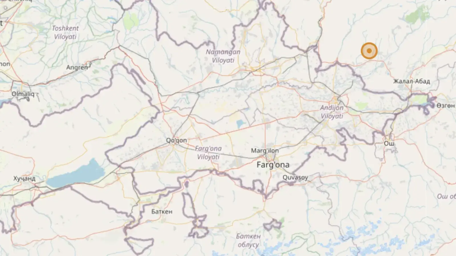 Qirg‘izistondagi zilzila ta’siri O‘zbekistonda his qilindi