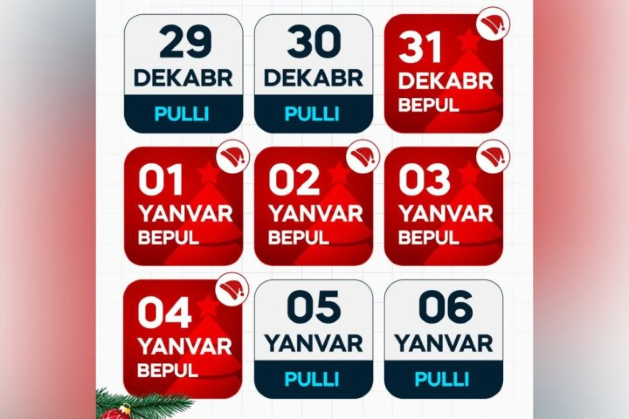 Yeni yıl günlerinde Taşkent’te otoparklar ücretsiz olacak'ladi