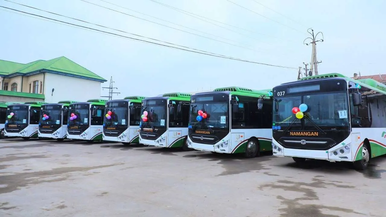 Namanganda jamoat transporti yangilanmoqda: 30 ta yangi avtobus