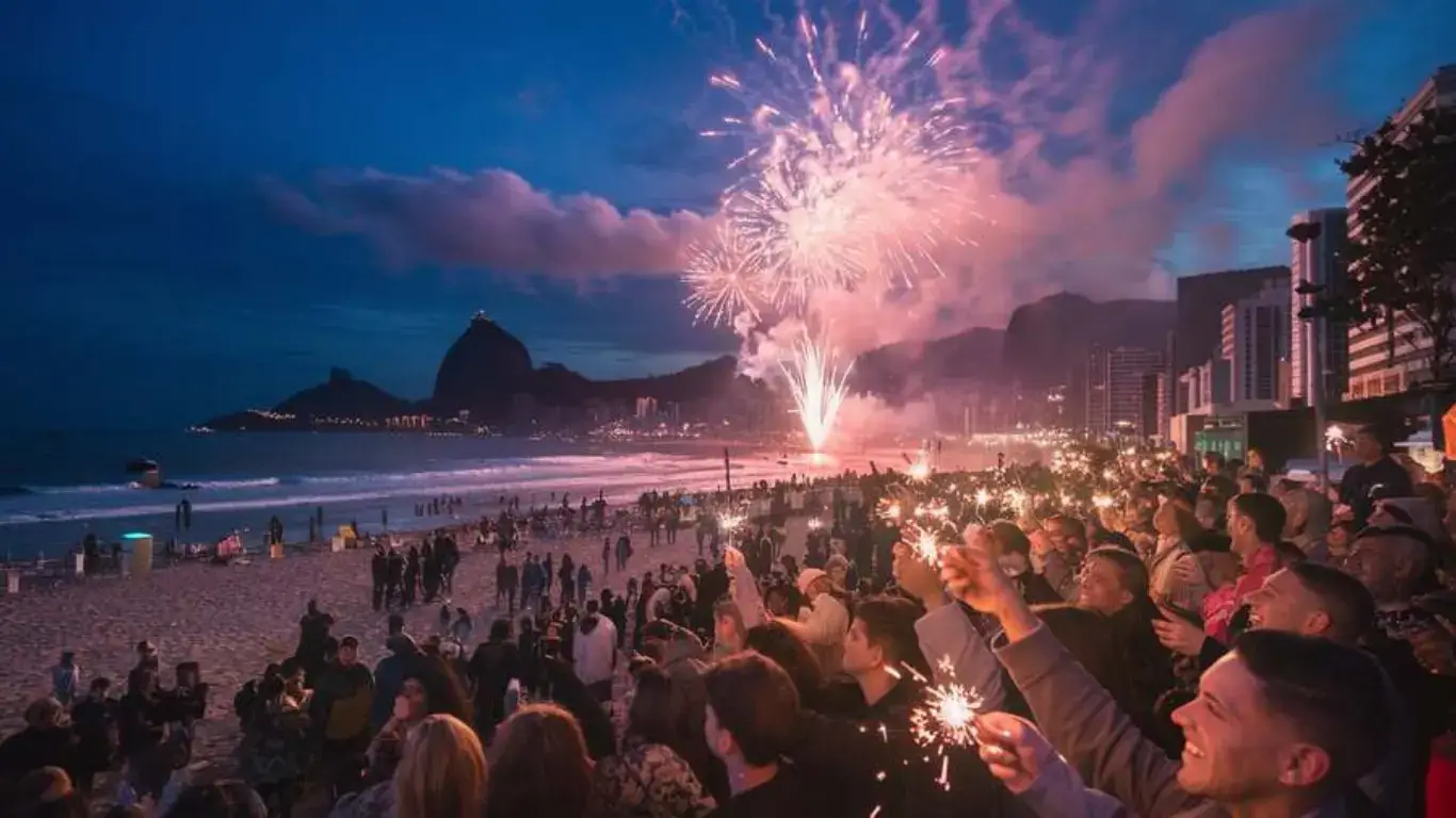 Рио-де-Жанейрода бўлиб ўтган Янги йил байрамига 2,5 млн киши йиғилди. Бу жаҳон рекорди