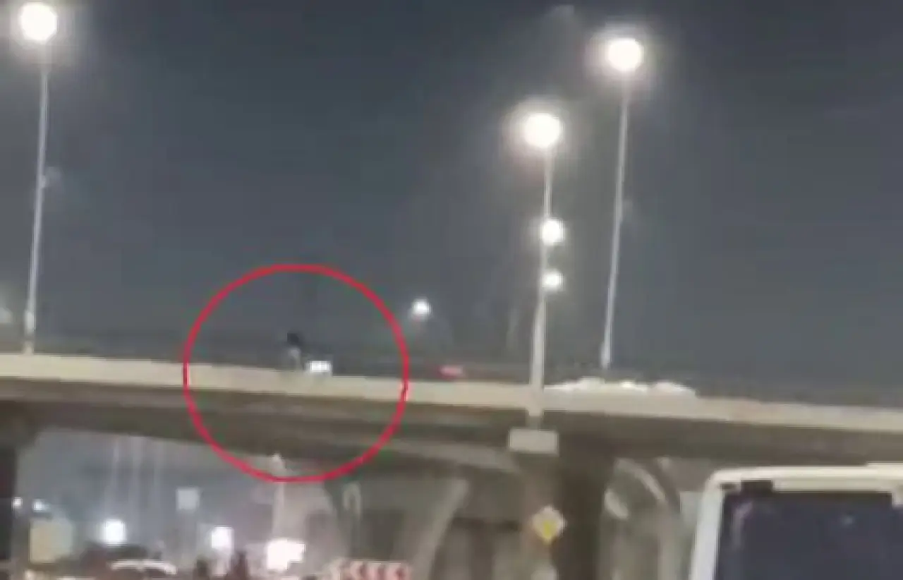 Қуйлуқ бозори ёнидаги кўприкда маст эркак ўз жонига қасд қилишга уринди