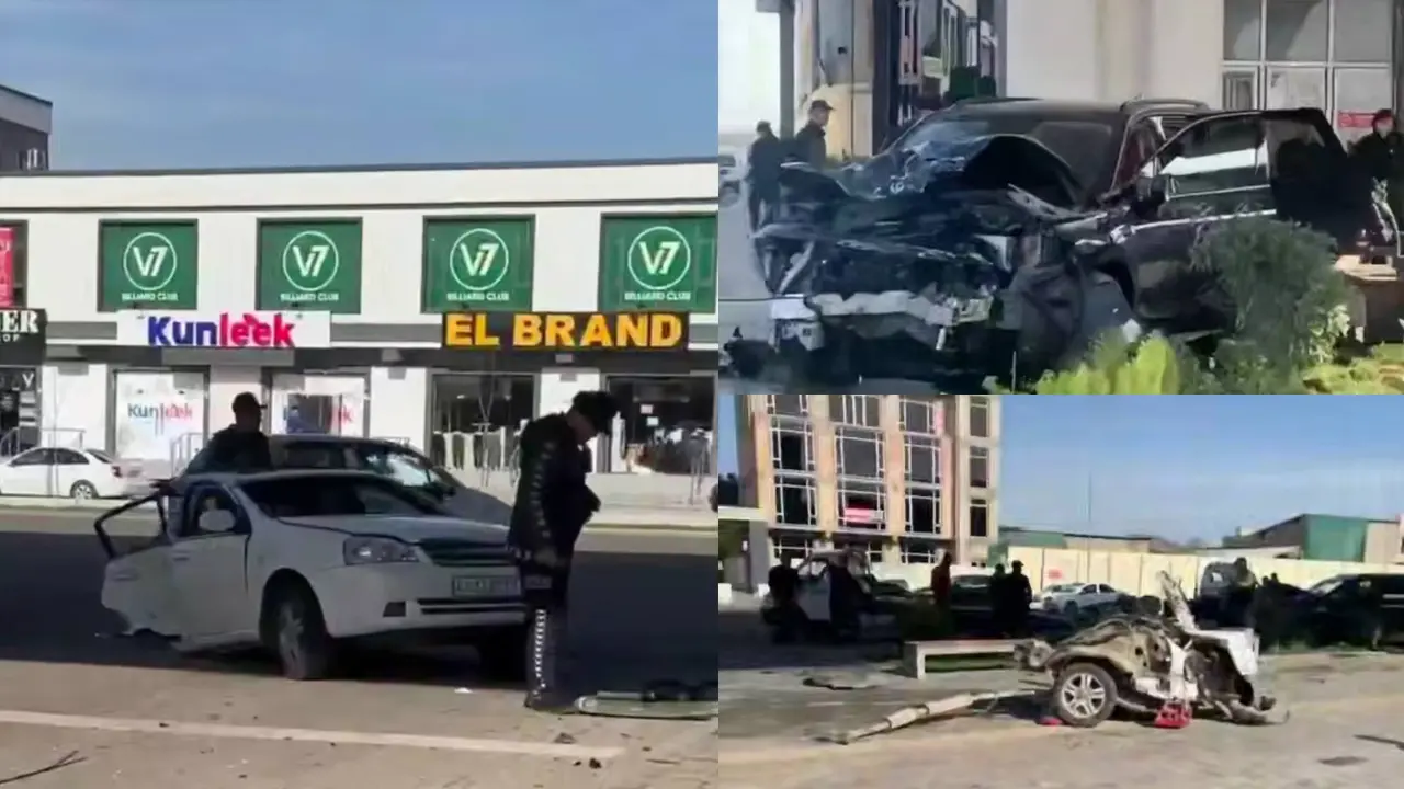 Ужасное ДТП в Сергели: машина раскололась надвое