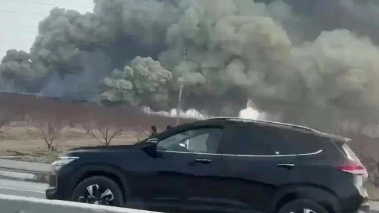 A storage facility for tree saplings in the Fergana region burned down