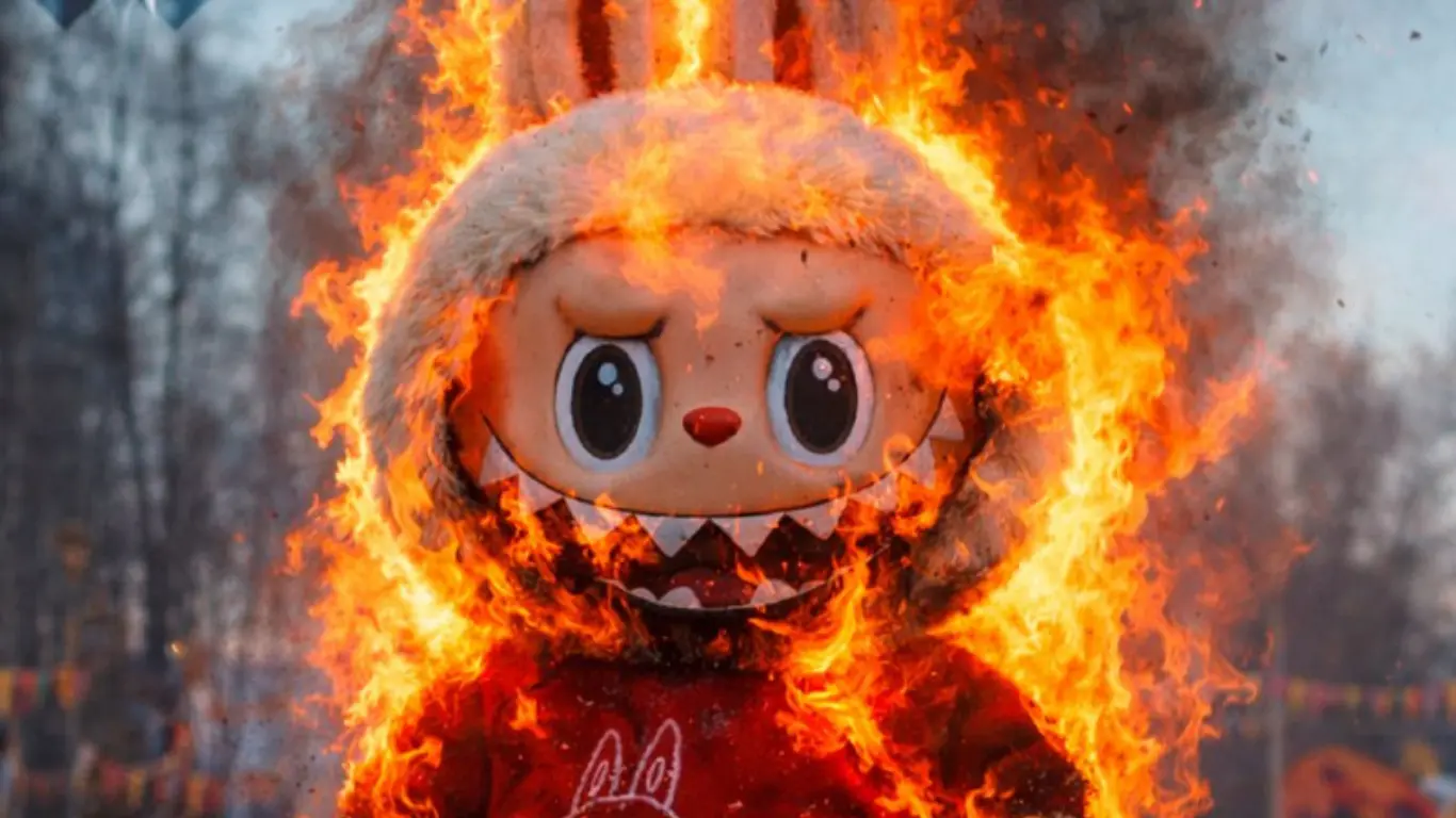 Lipetsk bölgesi'nde, Maslenitsa sırasında bir Labubu kuklası yakılacak