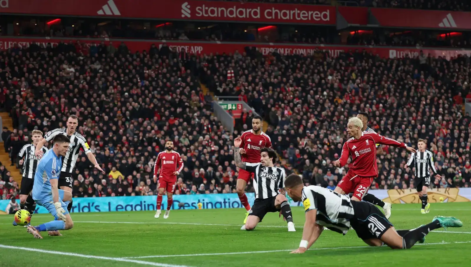 «Ливерпул» «Нюкасл»ни тўрт гол билан тиз чўктирди (видео)