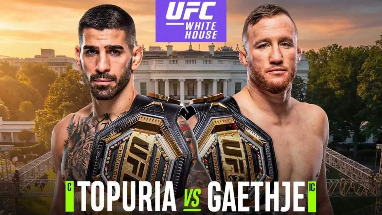 Ilya Topuria and Justin Gaethje are close to the central fight at the White House