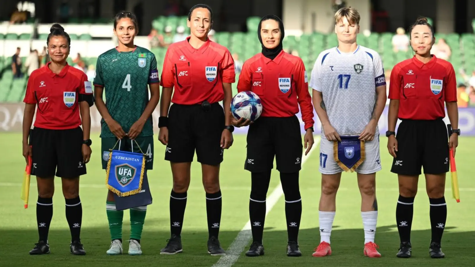 The girls of Uzbekistan defeated Bangladesh by a large margin and advanced to the playoffs