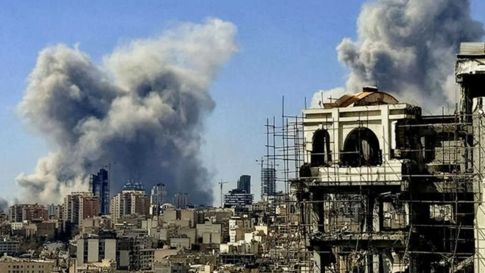 A major fire broke out at an Israeli chemical plant after the Iranian strike